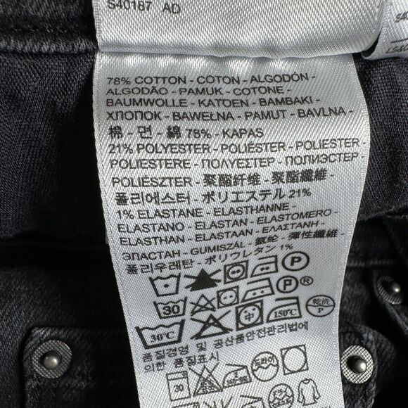 Levi's 505 STRAIGHT LEG Womens Size 8 Black Mid Rise Jeans Denim Pants 30x31 - Picture 10 of 11